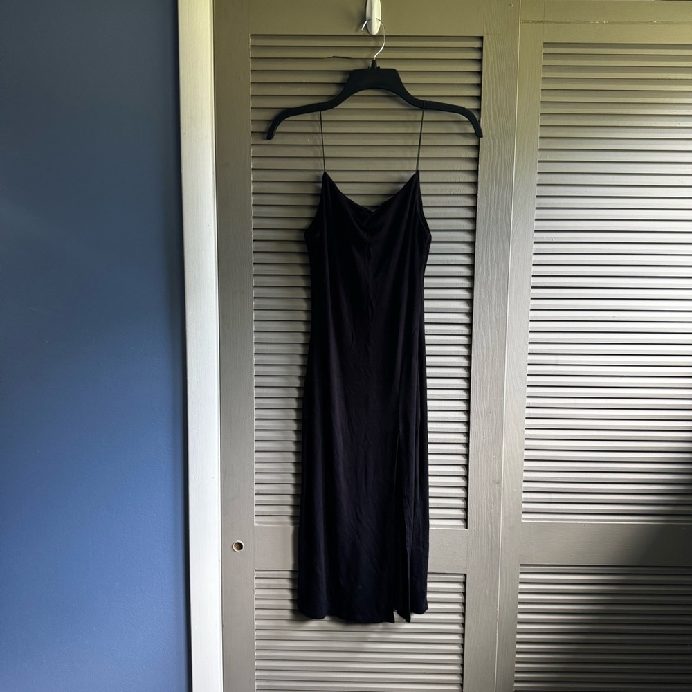 Joah Brown Black Slip Dress
